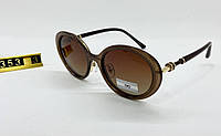 Cолнцезащитные очки женские овальные с поляризацией классика элегантные черные, коричневые, светло-коричневые