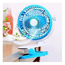 Портативний USB-вентилятор Mini Fan ML-F168 з акумулятором на прищіпці, фото 2