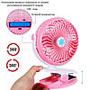 Портативний USB-вентилятор Mini Fan ML-F168 з акумулятором на прищіпці, фото 7