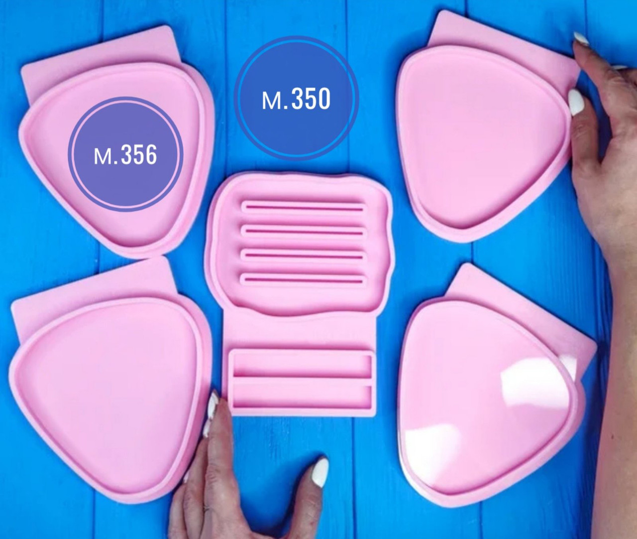 Знижка. Молд силіконовий, модель "Мод.356", 1 шт. Для трикутних коастерів і стійка для них. Вид на вибір