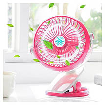 Портативний USB-вентилятор Mini Fan ML-F168 з акумулятором на прищіпці, фото 3