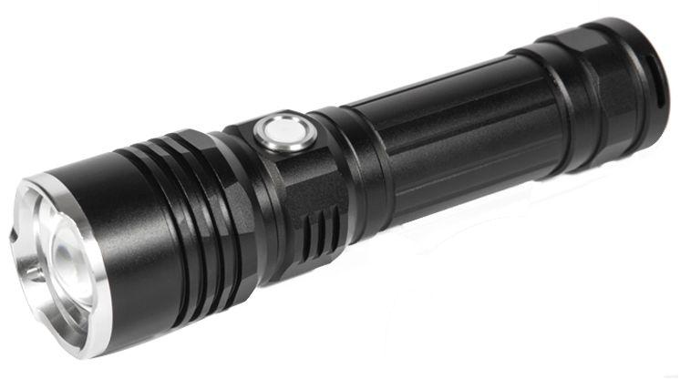 Ліхтар ручний Quantum QM-FL1020 10W LED c zoom-фокусом перезарядний з USB серія Solid