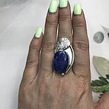 Сапфір кільце 16,5 розмір кільце з каменем індійський сапфір в сріблі кільце з сапфіром., фото 4