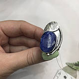 Сапфір кільце 16,5 розмір кільце з каменем індійський сапфір в сріблі кільце з сапфіром., фото 7