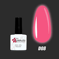 Гель-лак для ногтей Molekula Disco New Formula №D08 Ярко-розовый неоновый 11 мл
