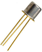 2Т117В транзистор N-база (h21э:0.5-0.7) 30В Au (ТО18) (військове приймання по якості)