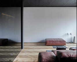 Плінтус підлоговий прихованого монтажу з ефектом паряться стіни, колір сірий, фото 3