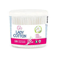 Ватные палочки Lady Cotton в пластиковой банке 100 шт / уп