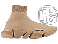 Женские кроссовки Balenciaga Speed 2.0 Beige 617239W2DB1 размер 37