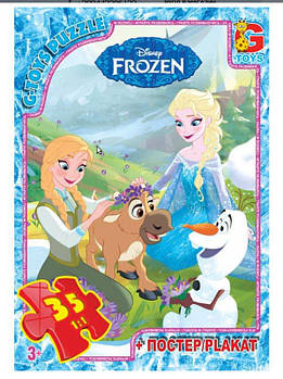 Пазлы серии "Frozen" (Холодное сердце)  35 элементов FR008