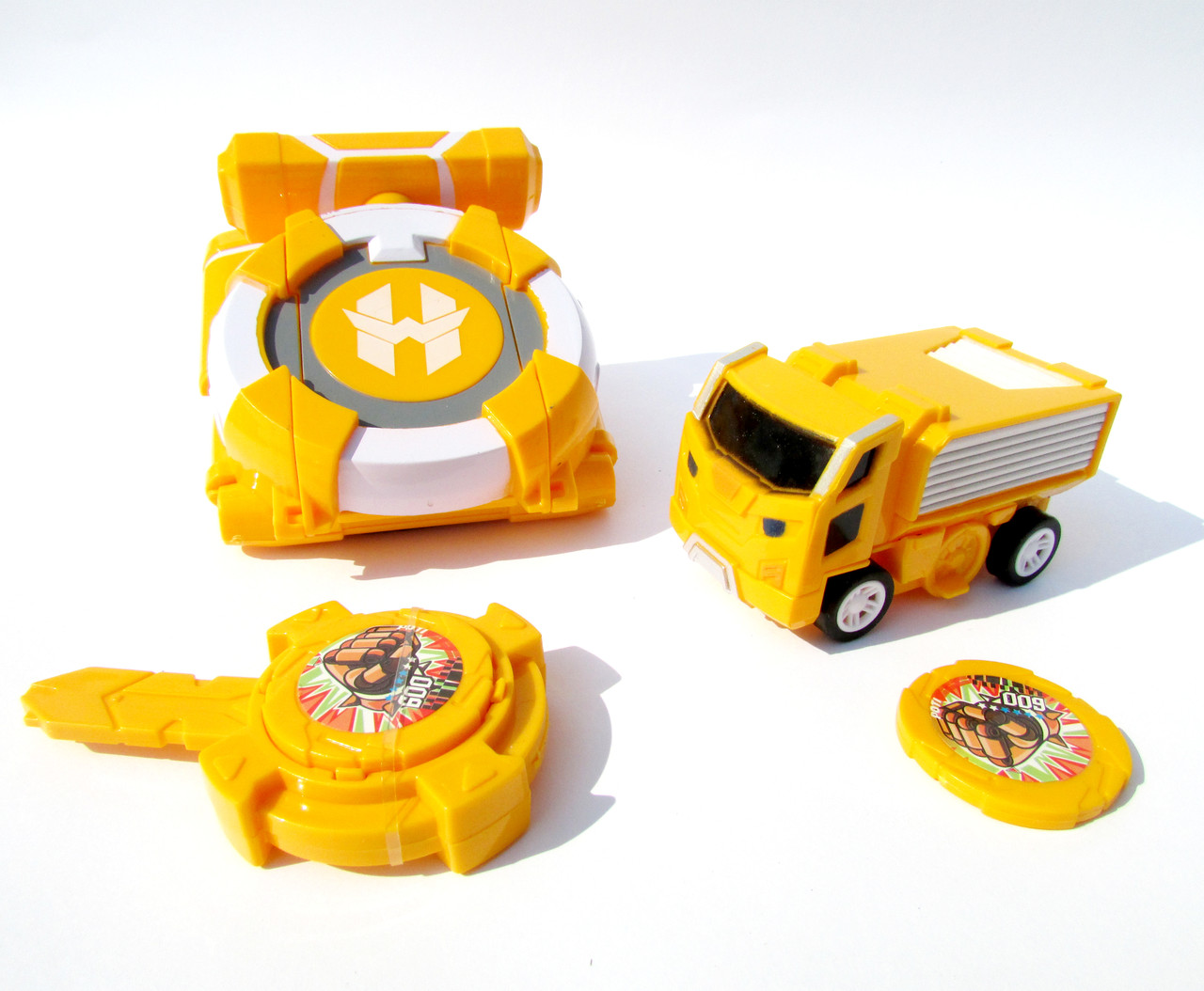 Іграшка Ліга Вотчкар , машинка Поті і Мару + запускалка WatchCar жовтий
