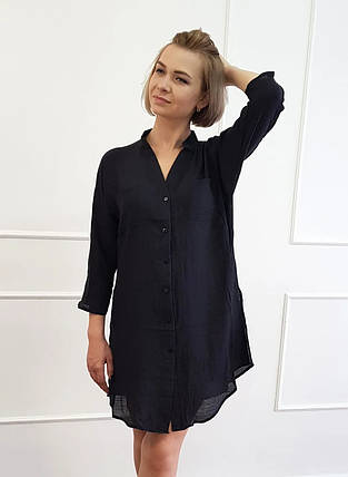 Сорочка на пляж із кишенями Sisianna 1910 графіт на 44-48 розмір one size, фото 1