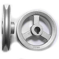 Шкив диаметр 100 мм для мотора швейной машины, диаметр посадки на вал 15 мм