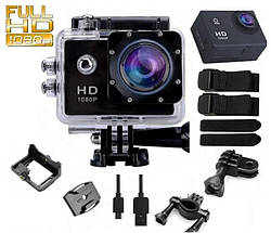 Екшн камера A7 Sport FullHD, Аквабокс, Кріплення на кермо,шолом,захист gopro. Відеокамери, Екшн-камери