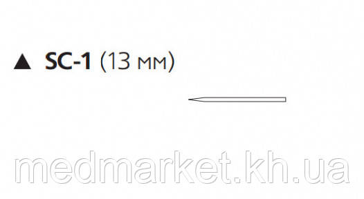 Шовний матеріал Вікіл (Vicryl) 4/0 довжина 45 см різ. пряма голка 13 мм W9410