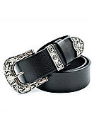 Жіночий шкіряний ремінь Weatro Чорний new-40zh-tur-100, фото 2