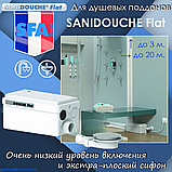 Санітарний насос для примусового відведення санітарних стоків від душової кабіни SANIDOUCHE Flat, фото 6