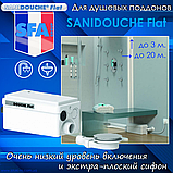 Санітарний насос для примусового відведення санітарних стоків від душової кабіни SANIDOUCHE Flat, фото 8