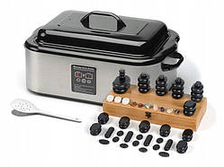 Масажне базальтове каміння 64 шт Нагрівач Aveno Life 17л Професійне каміння для масажу