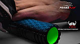 Масажний ролик PowerPlay 4025 Чорно-Зелений, фото 10