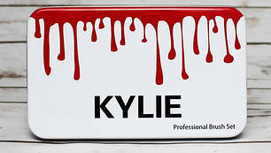 Набір пензликів для макіяжу в стилі Kylie Professional Brush Set великі білі 12 штук 150102, фото 2