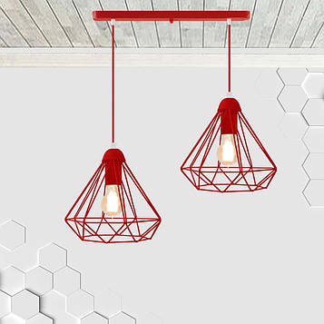 Підвісна люстра на 2-лампи DIAMOND-2 E27 чорний