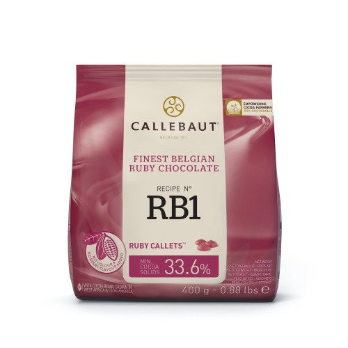 Шоколад рубіновий Ruby RB1 47.3% від Barry Callebaut, Бельгія. 400 г