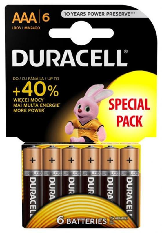 Батарейка Duracell Duralock Basic AAA/LR03 BL 6шт