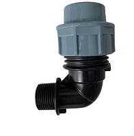 Кут Коліно 25 х 1" з зовнішньою різьбою , затискний компресійний