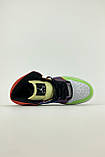 Жіночі кросівки Nike Air Jordan 1 Mid Multicolor Retro, різнокольорові шкіряні кросівки найк аір джордан 1 ретро мід аїр, фото 5