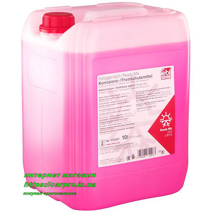 Антифриз FEBI G12 Ready Mix червоний для системи охолодження двигуна -35°C, фото 2