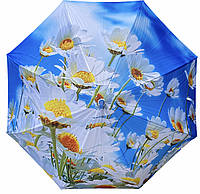 Зонт трость женский ZEST полуавтомат 8 спиц цветы, парасоля жіноча zest