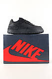 Жіночі кросівки Nike Air Force 1 Shadow Triple Black, чорні шкіряні кросівки найк аір форс 1 шадоу аїр, фото 2