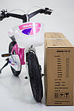 Дитячий легкий магнієвий велосипед зі складним рулем MARS-14 Дюймов Рожевий, фото 3