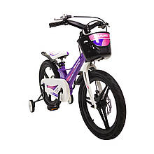 Дитячий легкий магнієвий велосипед зі складним автомобілем MARS 2 Evolution -18 дюймів від 8 років Фіолетовий