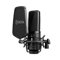 Go Студійний мікрофон BOYA BY-M1000 з великою діафрагмою 34 мм всеспрямований конденсаторний