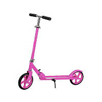 Go Самокат із поліуретановими колесами Scooter 885 Рожевий для підлітків і дітей складаний із підніжкою та заднім
