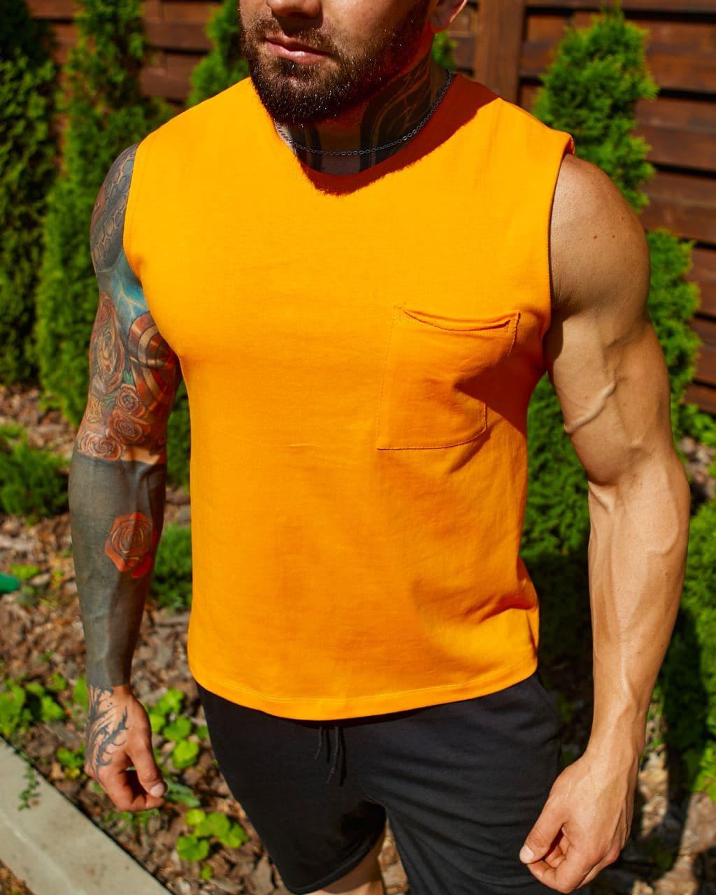 Яскрава чоловіча літня майка без логотипу, фото 1