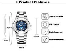 Чоловічі наручні годинники кварцові Hemsut Pladen, фото 5