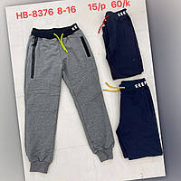 Подростковые спортивные трикотажные брюки для мальчиков оптом Н-Н 8---16лет