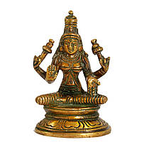 Лакшми бронзовая статуэтка высота 8 см - богиня изобилия, процветания, удачи и счастья