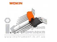 207809 Комплект ключей с профилем TORX LONG (TORX T10-T50) Cr-V 9 ед. Wokin