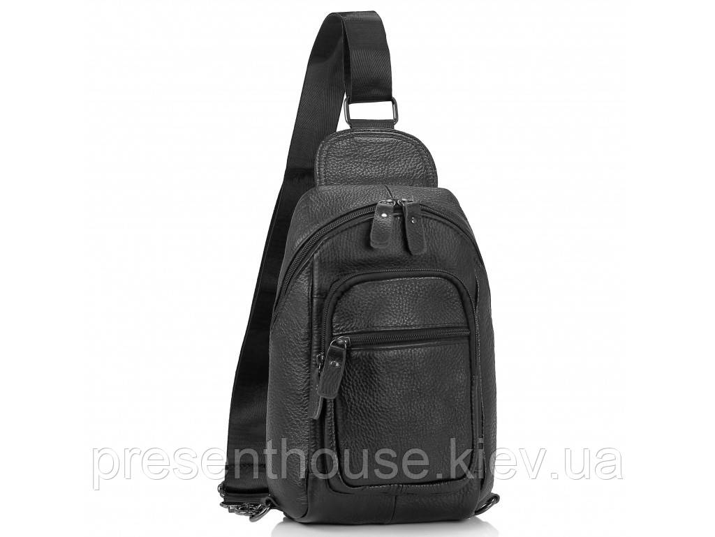 Чоловіча сумка-слінг чорна Tiding Bag