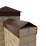 Кінок двоскатний металевий на паркан завширшки 300 мм, покриття глянець 0.4 мм, всі кольори за RAL, фото 10