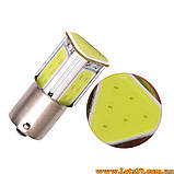 Автолампи жовті P21W COB LED BA156 1156 габарити повороти світлодіодні лампи поворотники для авто лампа поворотів лед світлодіодна, фото 7