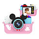 Дитячий цифровий фотоапарат Smart Kids TOY G6 Міккі Маус Рожевий 2 камери 40MP, фото 2