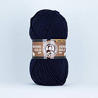 Madame Tricote Paris MERINO GOLD 200 (Мерино Голд 200) № 019 чернильно-синий (Пряжа полушерсть, нитки для