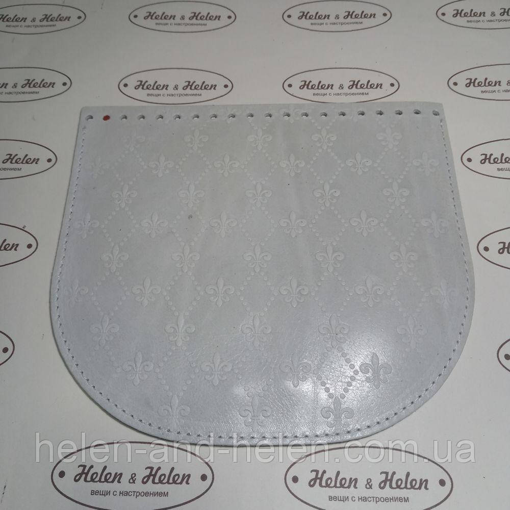 Клапан сумки. "Лілії". Колір Білий, фото 1