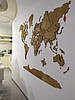 Карта світу на стіну багатошарова з дерева, фото 3