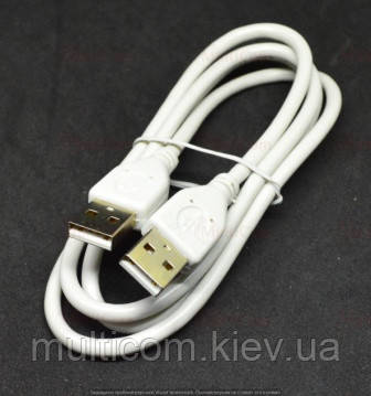 05-08-031. Шнур USB штекер A - штекер А, version 2.0, сірий, 1м